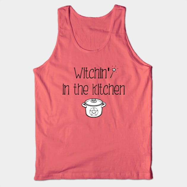 Kitchen Witch Gift Witchcraft Pentacle Cauldron Design Tank Top by InnerMagic